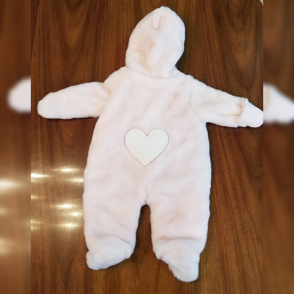 3-6M Girls One Piece Snow Suit